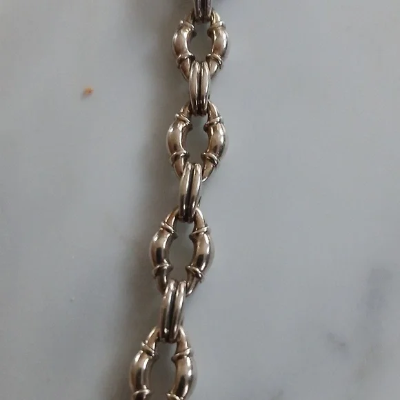 Scott Kay Bolo Link Bracelet with Amethyst Clasp 8" .925 - Picture 3 of 5